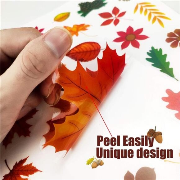 Fall Decorations - Thanksgiving Window Clings for Glass, 324 PCS Window - Picture 5 of 7